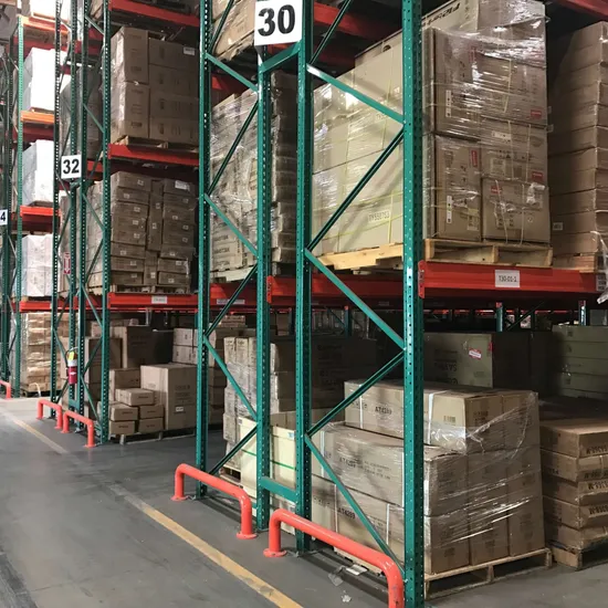 Warehouse storage racks holding boxed inventory for small business sourcing from China