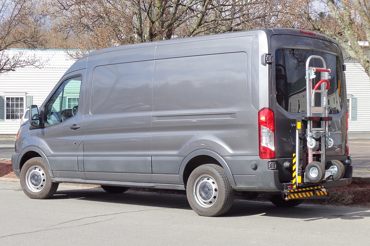 Parcel delivery van used for final-mile shipment handoff