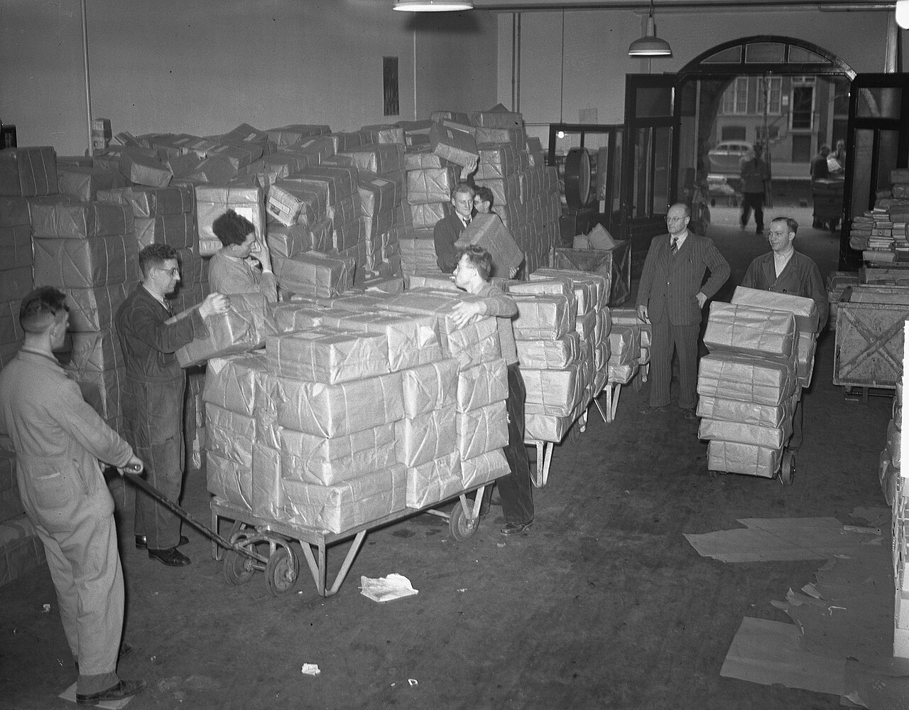 Packaging samples staged before shipment review