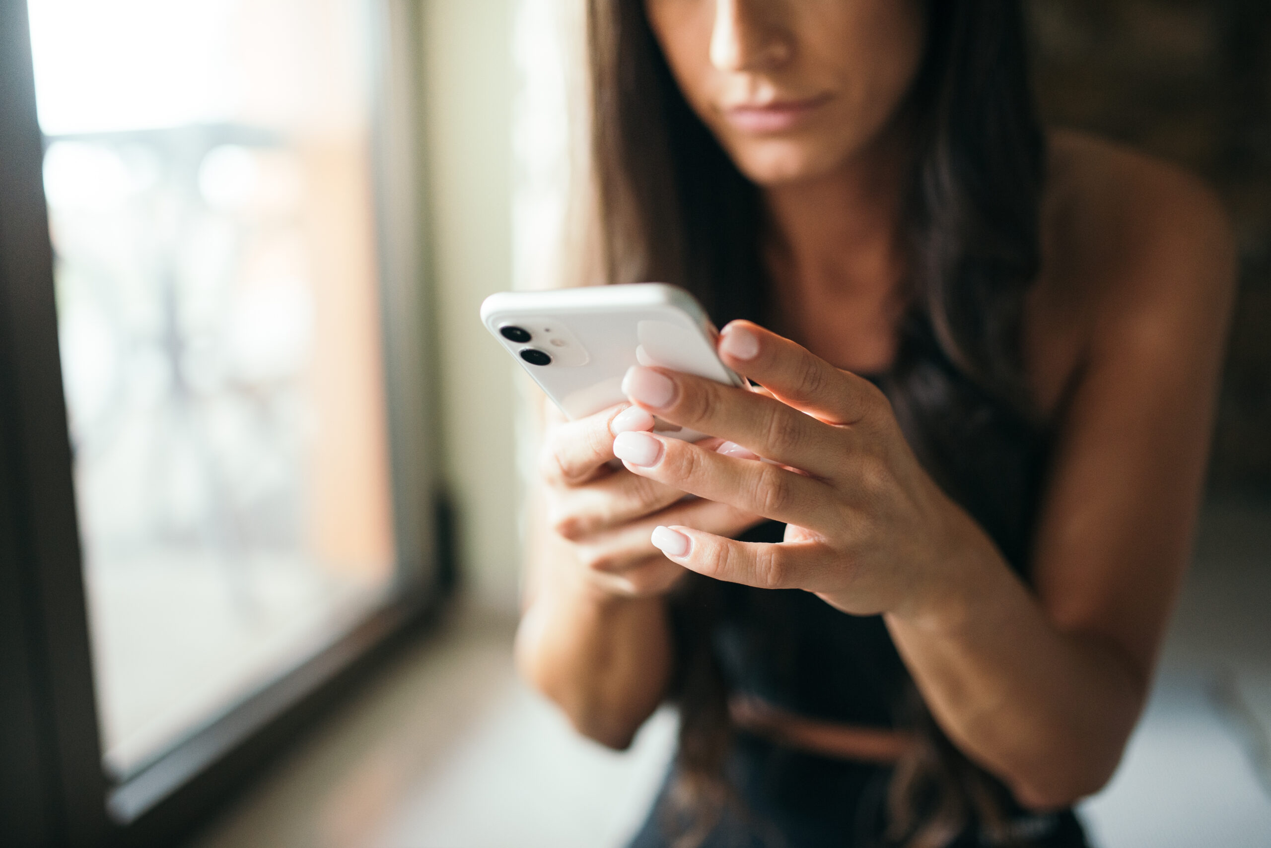Person using a smartphone for product discovery