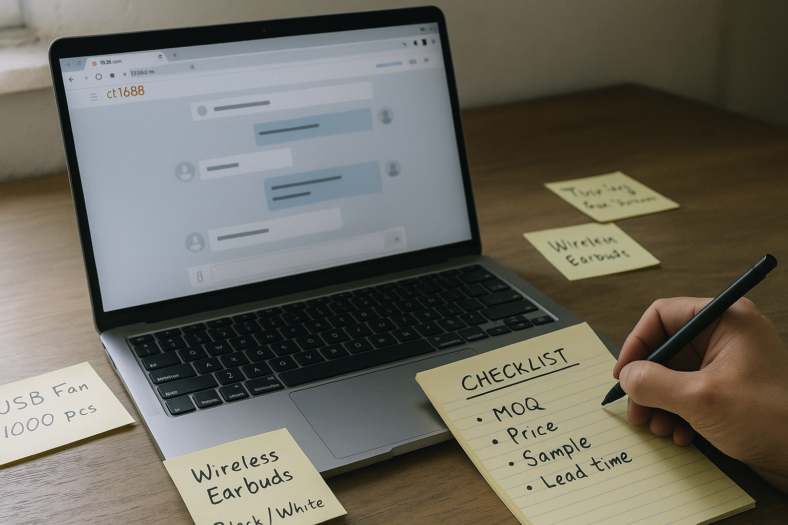 Supplier communication and payment planning for a 1688 order