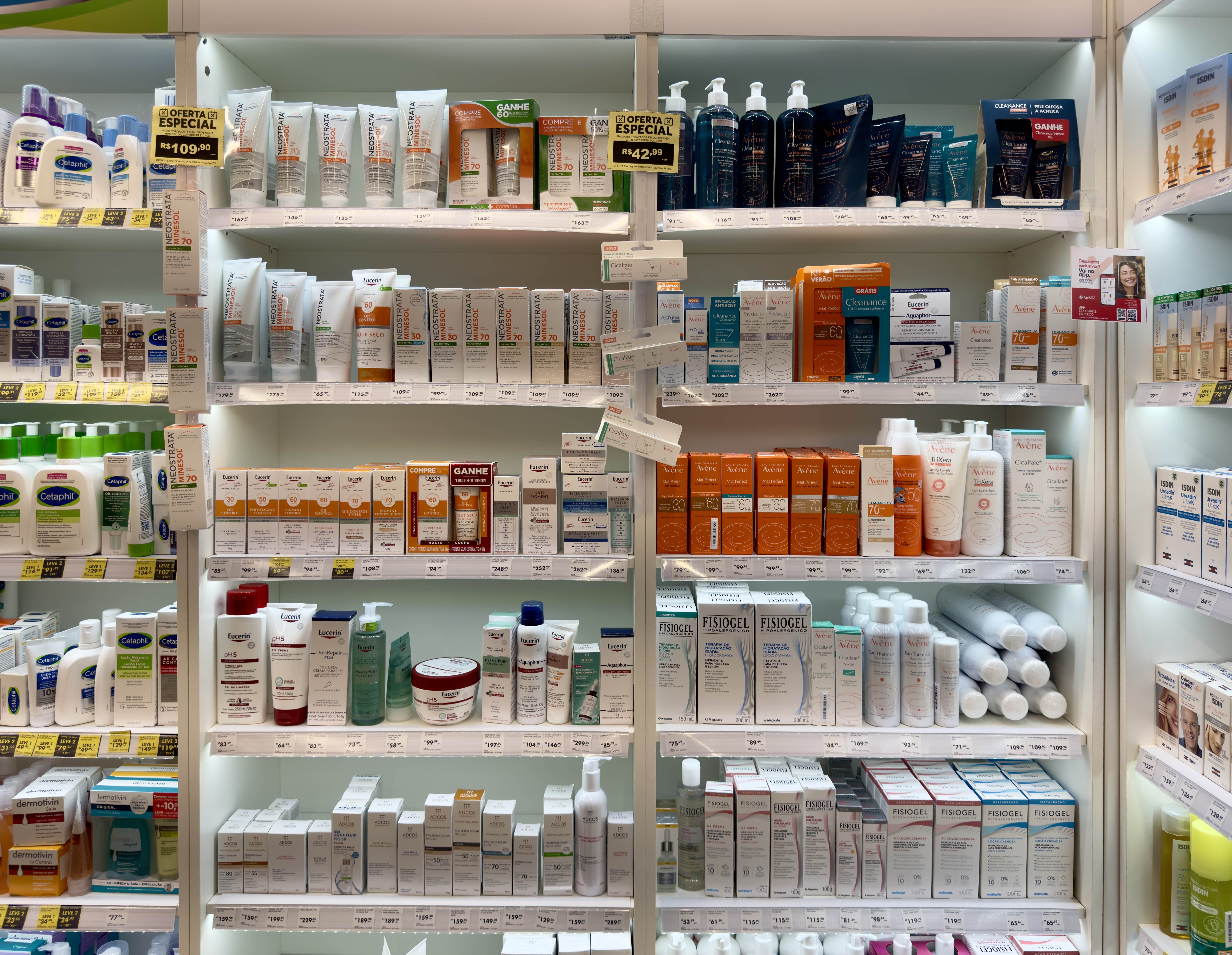 Skin care cosmetic products on a table