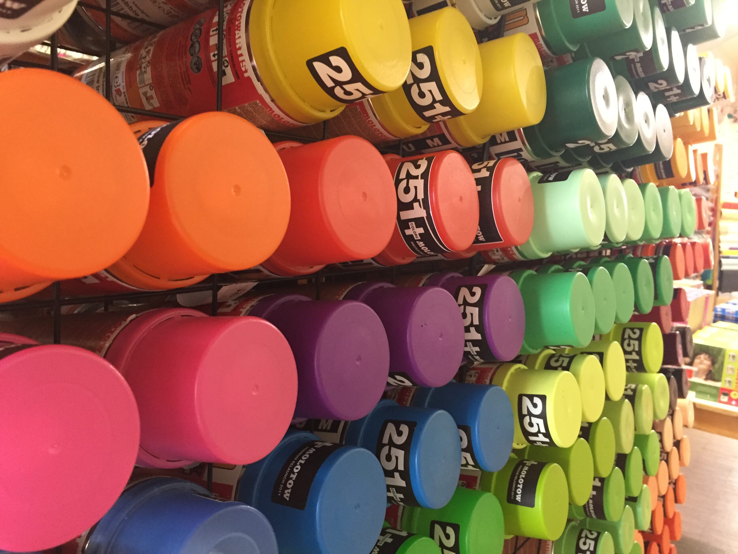 Spray cans representing aerosol and pressurized products