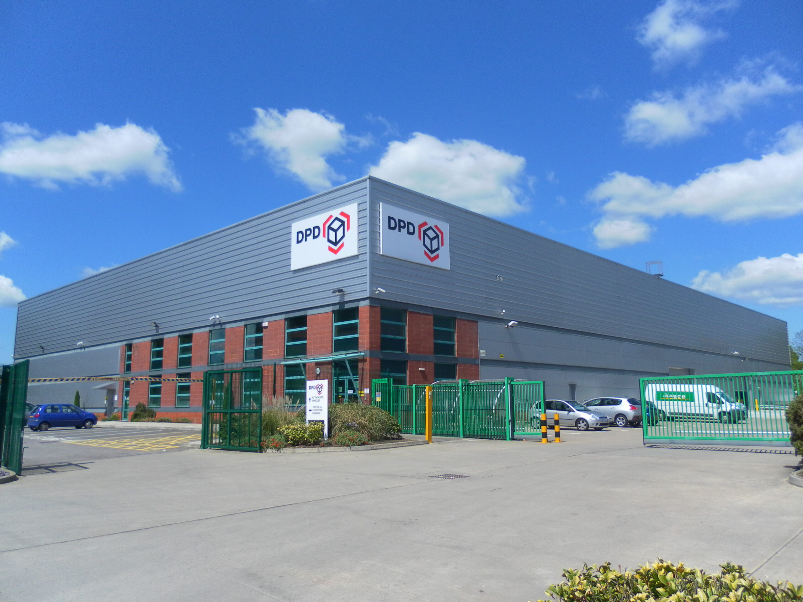 Parcel depot preparing outbound shipments