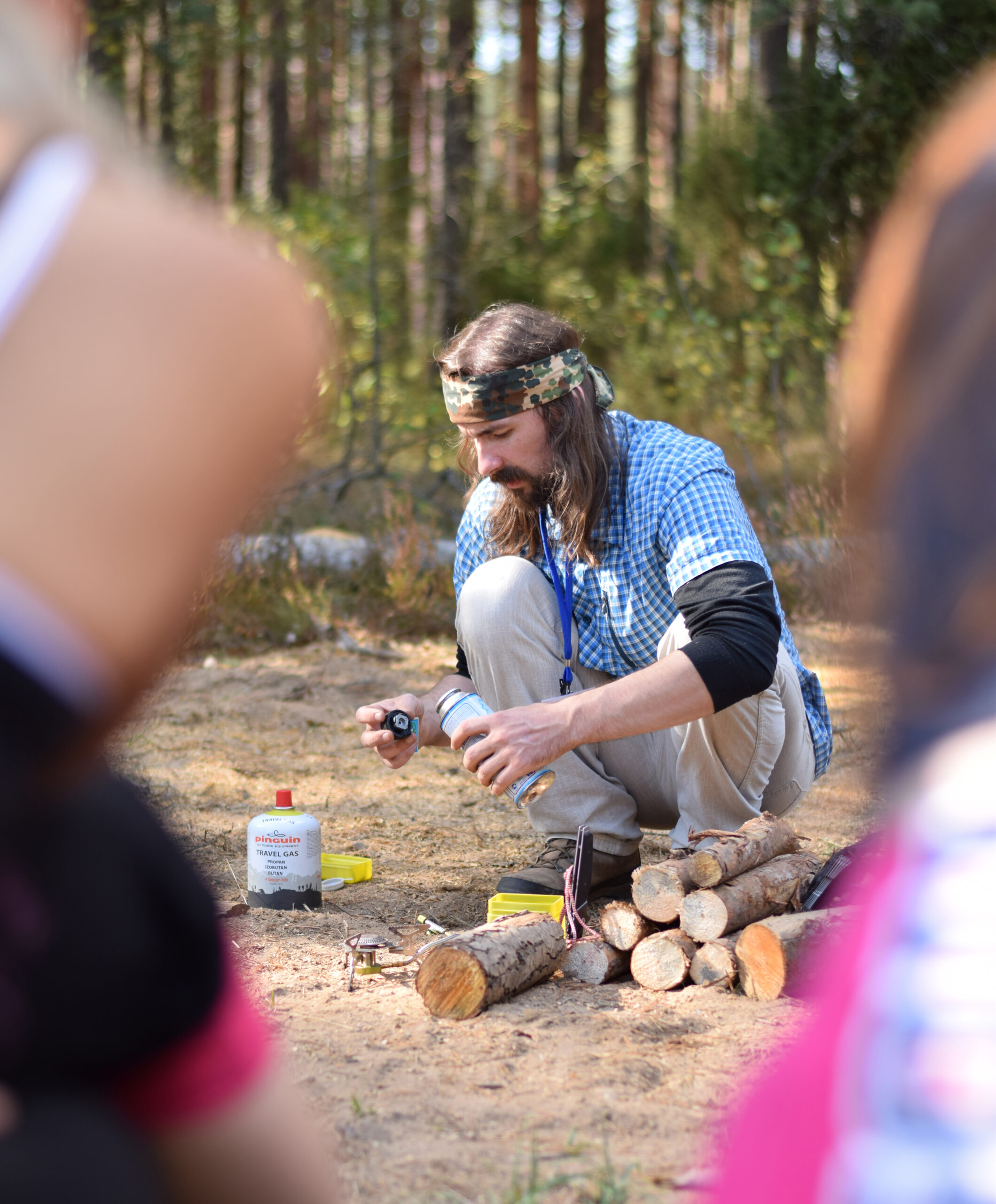 Outdoor camping stove demonstration showing gear that needs shipping checks