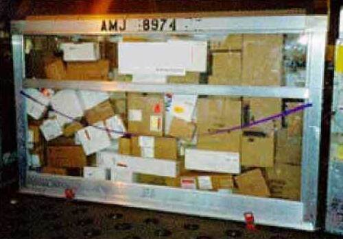 Mixed parcels prepared for warehouse intake
