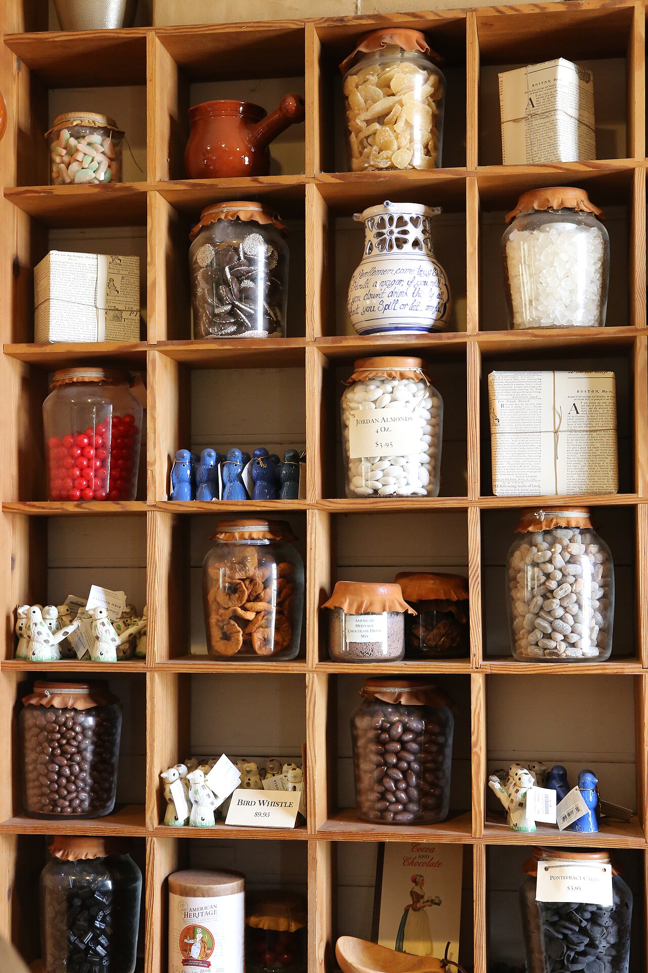 Warehouse shelf with boxed products