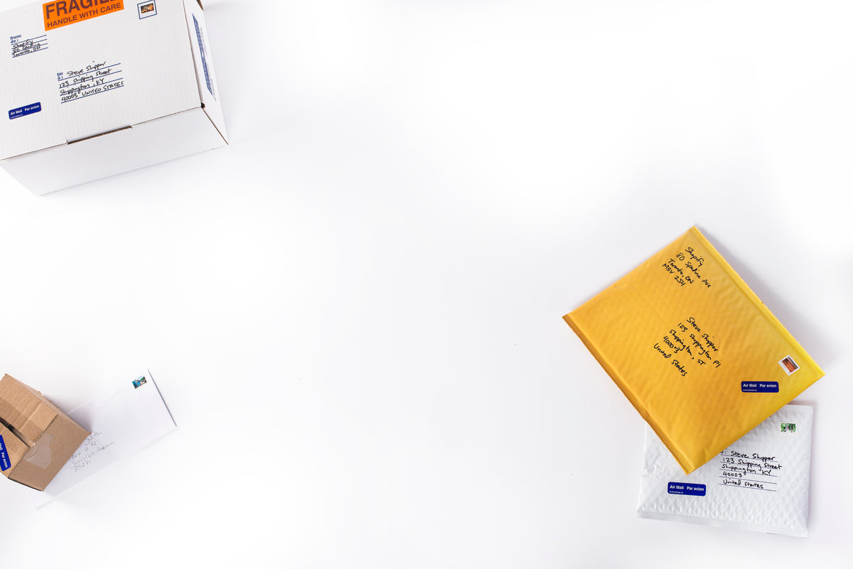 Product samples laid out on a desk for comparison and quality inspection