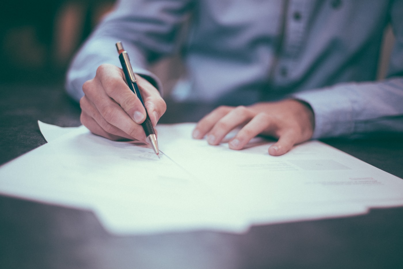 Business paperwork and receipts