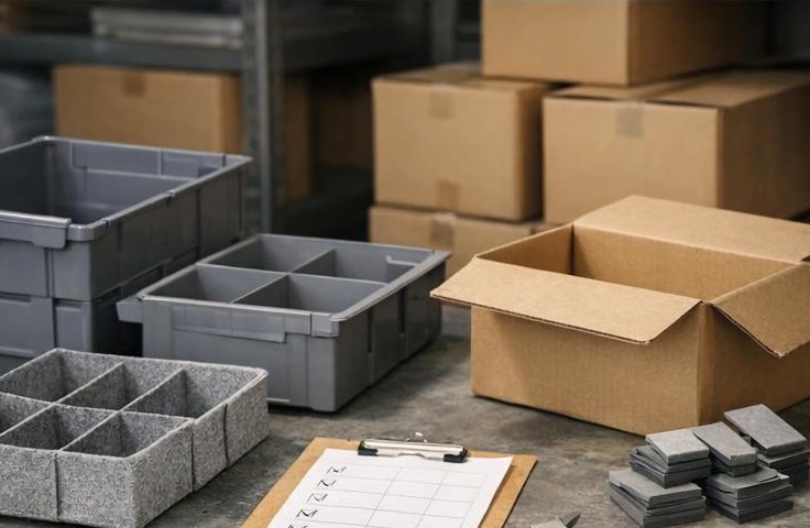 Stackable storage boxes and drawer organizers prepared for product comparison