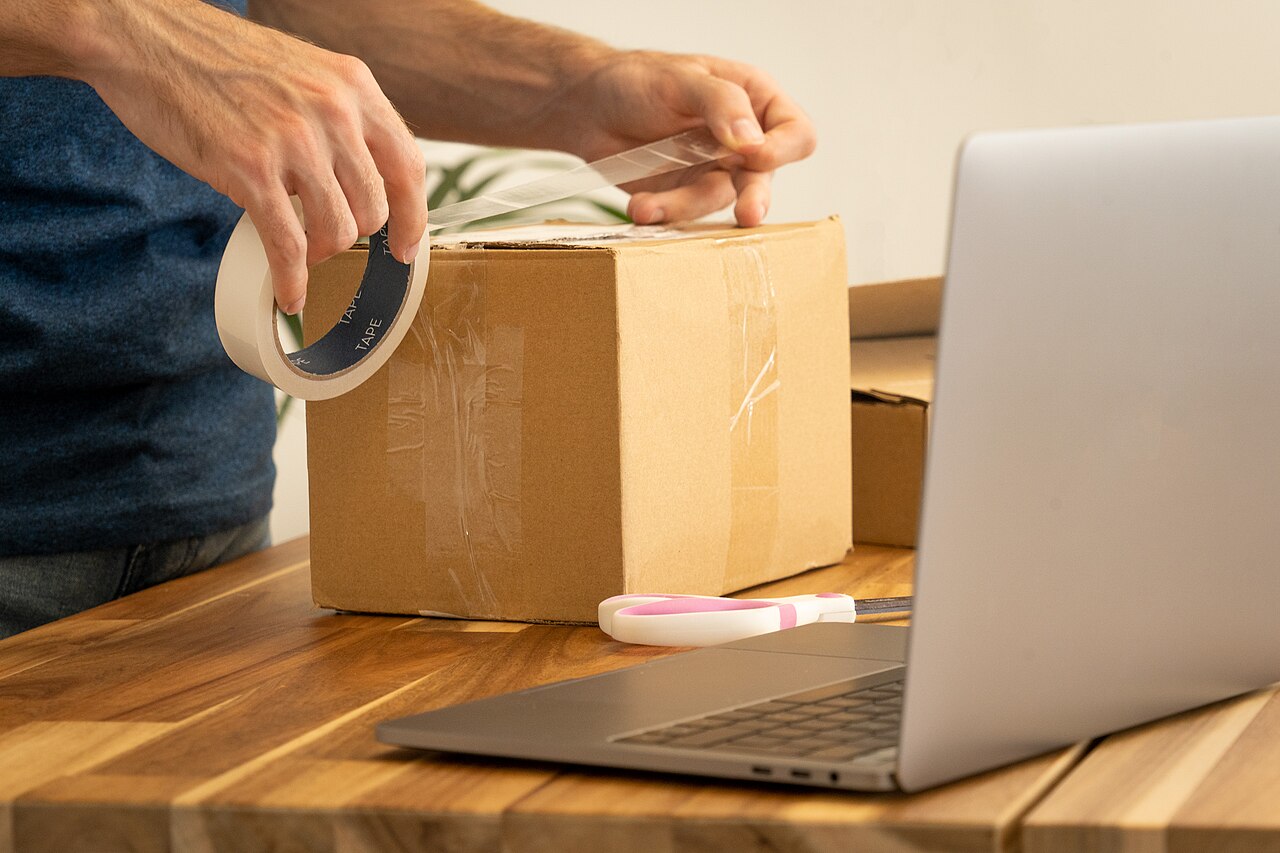 High-value parcel prepared for shipping