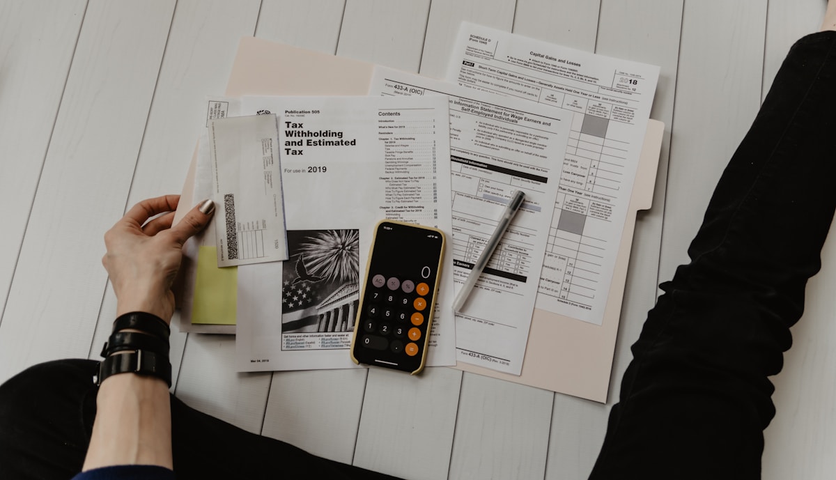 Financial comparison documents showing fee structures