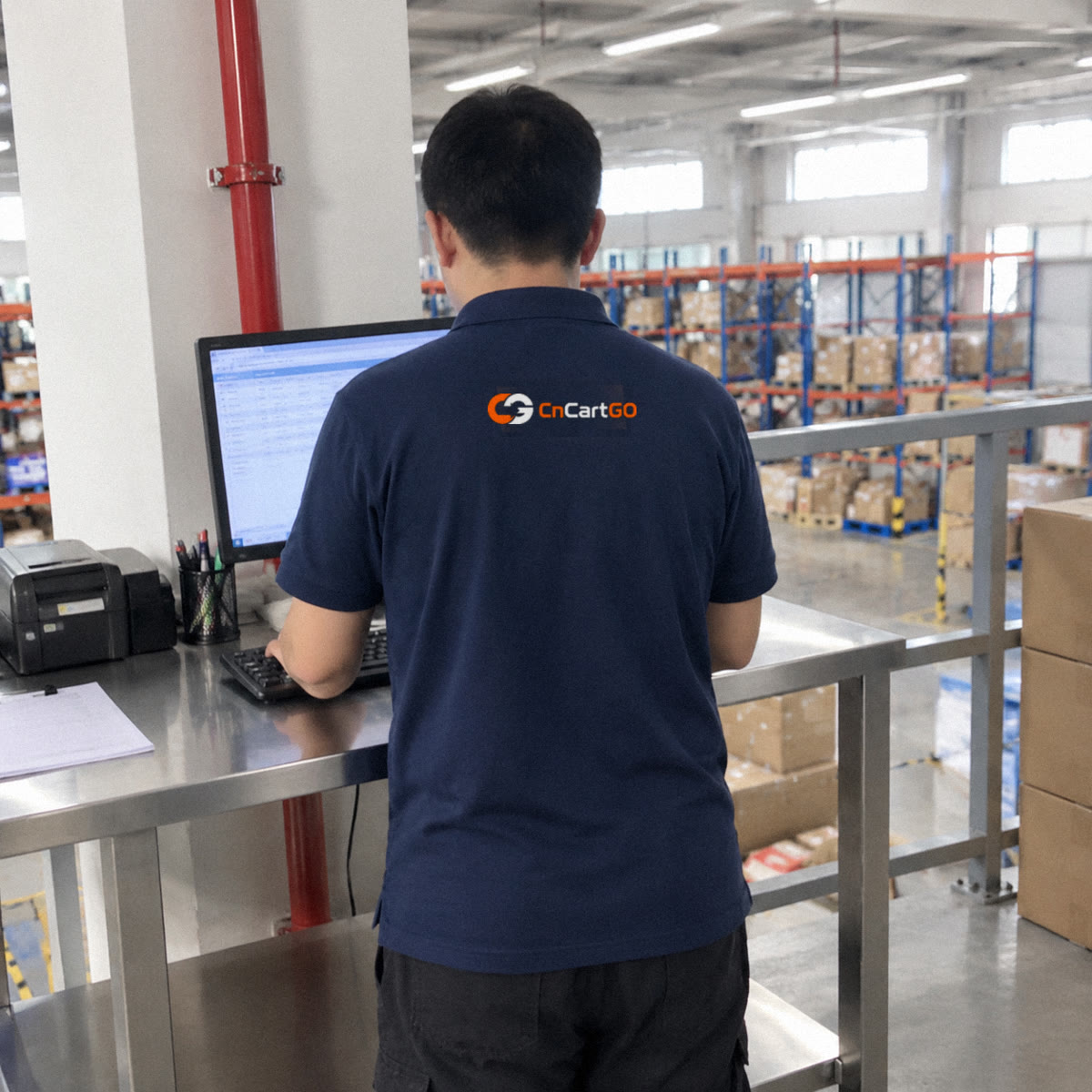 موظفة مشتريات تطابق المنتج مع طلب العميل